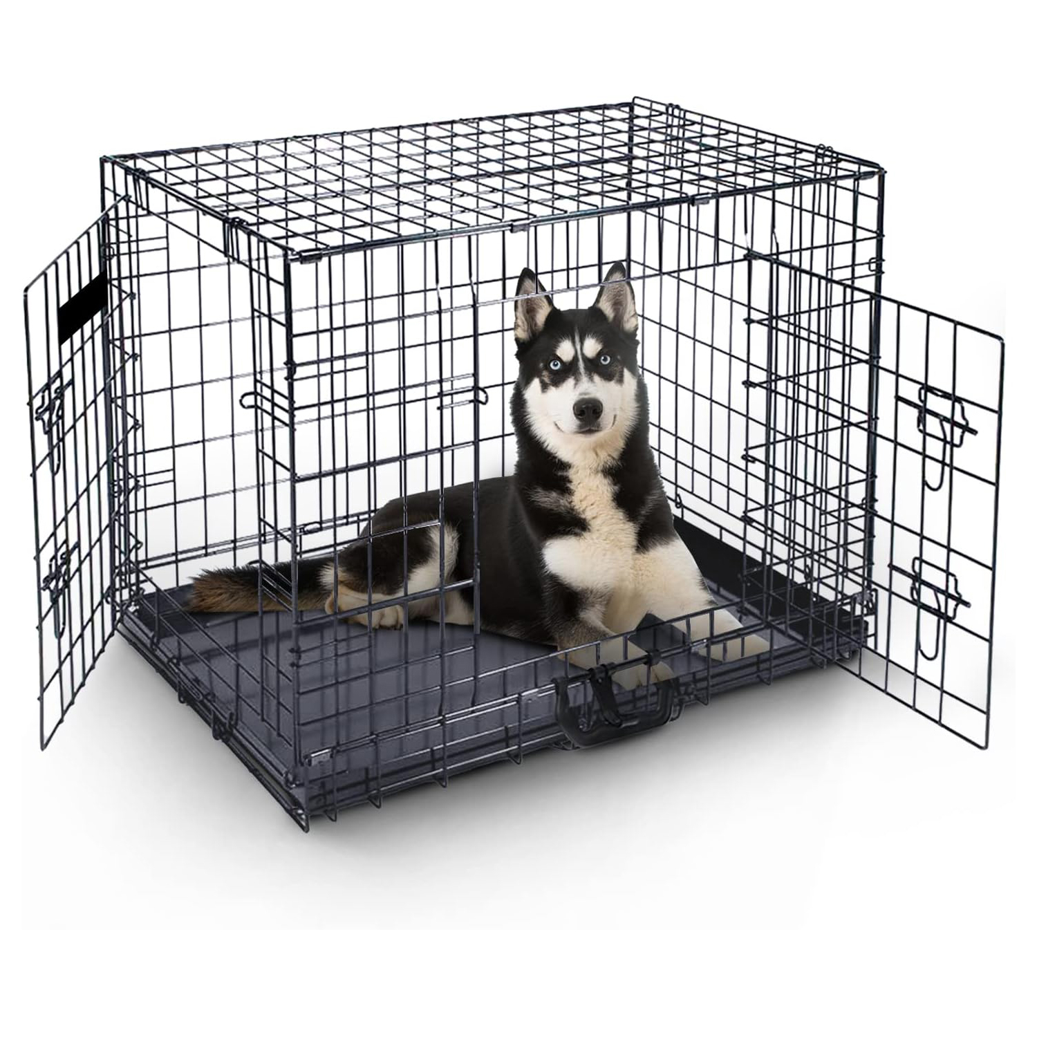 Cage de transport pliante en métal - Transport du chien